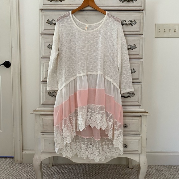 Vici Tops - Cream Lace Babydoll Top